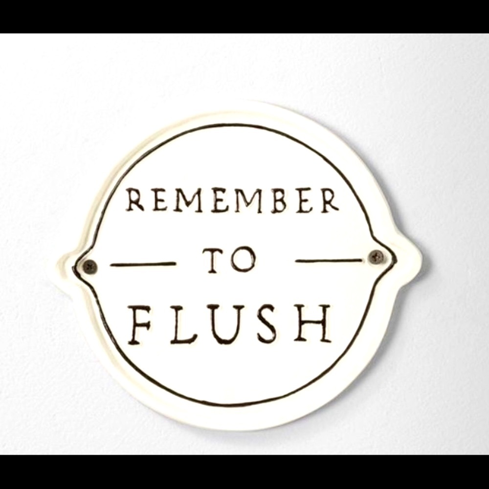 NWT Hearth & Hand (Magnolia) "Remember to Flush" Wall Decor Sign